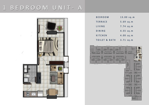 casa mira tower - 1BR